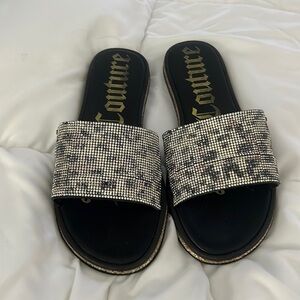 Juicy Couture blingy cheetah print sandals